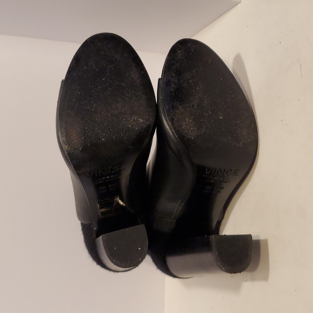 Vince Aren Open Toe Booties In Black Size 5.5M - Picture 7 of 10
